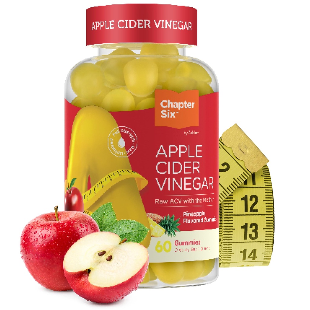 Zahler - Apple Cider Vinegar Gummies - Kosher &amp; Delicious ACV Gummies for Women &amp; Men - Detox Support &amp; Cleanse - Gut Health & Metabolism Support - 60 Pineapple Flavored Gummies.