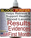 Purificador de sangre para recuperar y apoyar el torrente sanguíneo. Suplemento natural para limpiar, tónico y fortalecer sus órganos. 2 oz