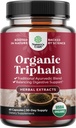 Digestive Triphala Capsules Organic Complex - Organic Triphala Colon Cleanser & Detox Digestive Health Supplement - Ayurvedic Complex for Gas Bloating & Constipation Relief for Women & Men (1 Mes)