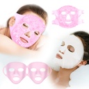 Reutilizable juego de máscaras de hielo - Terapia fría caliente para la migraña, dolor de dientes de la sabiduría, alivio de la eficiencia con 2 cubiertas de silicona, enfriamiento de latón