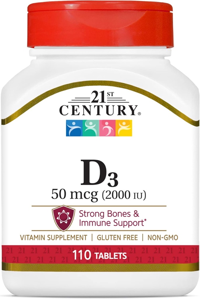 21st Century D3 2000 IU Tablets, 110 Conde