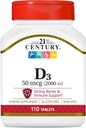 21st Century D3 2000 IU Tablets, 110 Conde