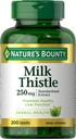 Esteto de leche rebote de la naturaleza, usado tradicionalmente para la salud del hígado, suplemento herbal, 250 mg por ser, 200 conteo