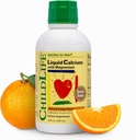 CHILDLIFE ESSENTIALS Suplemento líquido de calcio para niños - Calcio de bebé con magnesio, zinc y vitamina D3 - sabor a naranja, 16 fl oz (1 paquete)