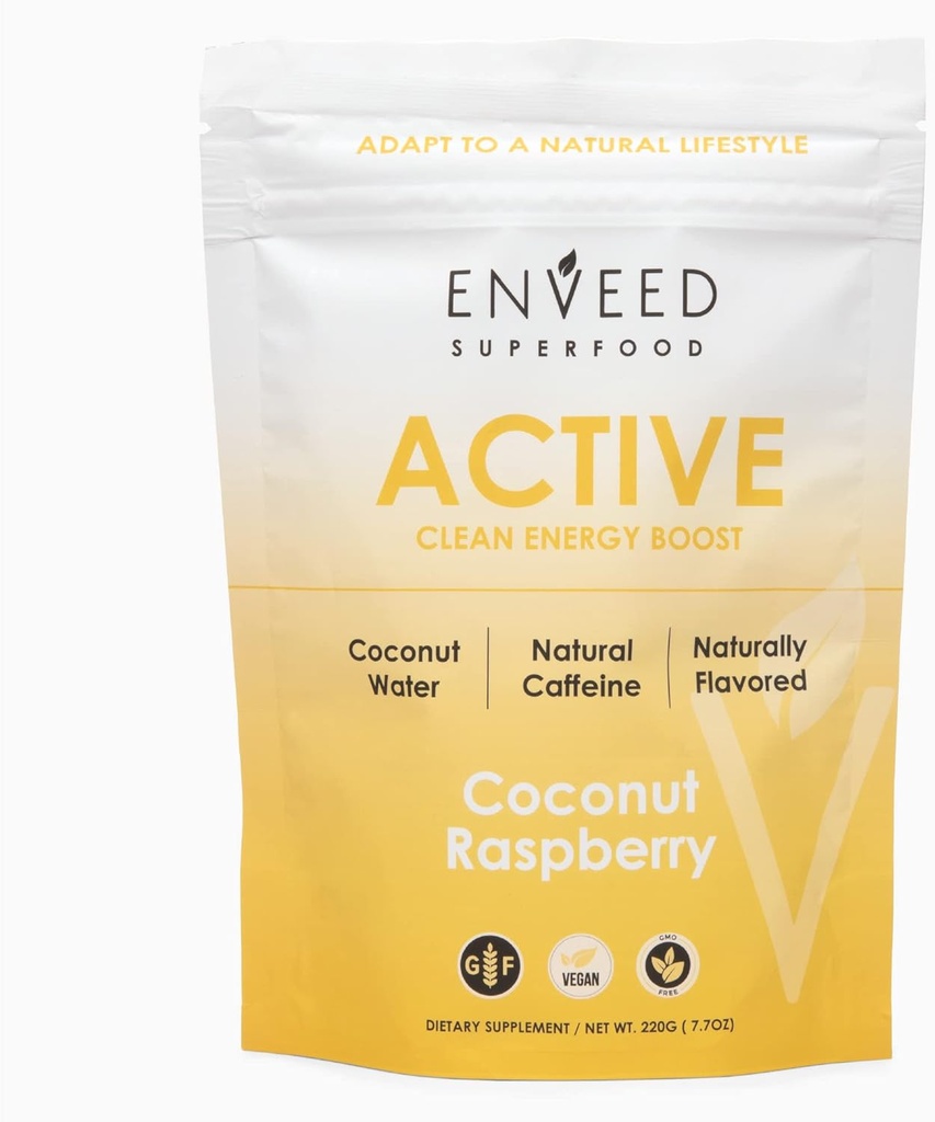 SUPERFOOD Activo Silencio Natural Caffeine y Adaptogen Pre Workout Powder — Yerba Mate, Green Coffee Beans & Himalayan Pink Salt ANTE Sostened Energy Levels with No Jitters or Crash — 20 Servings
