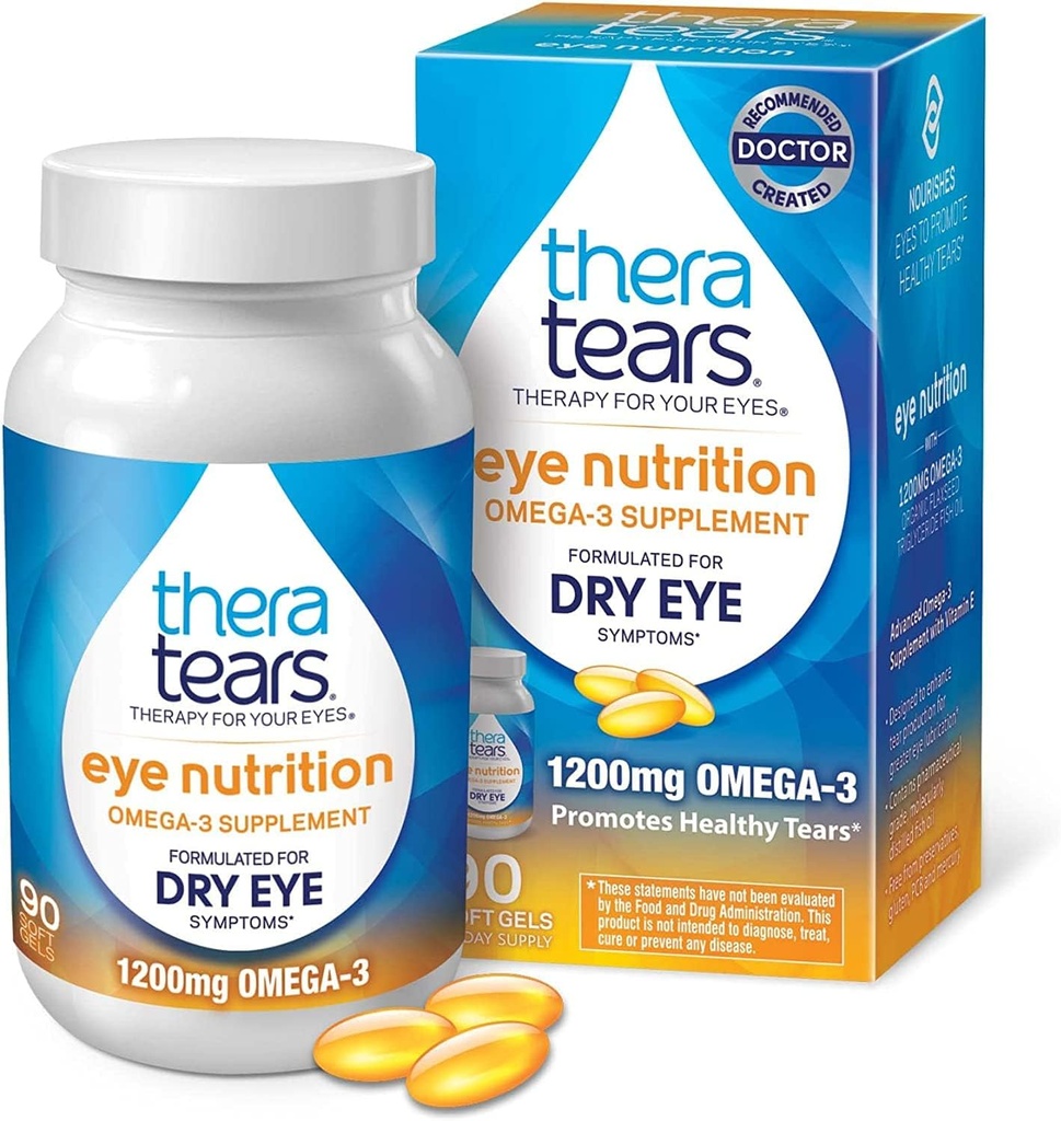 Thera Tears Nutrition Omega-3 Suplemento Easy Swallow Capsules - 90 CT