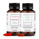 JSHealth Vitamins Bloating - Includes Detox + Debloat Liver Health Formula & Metabolism+ Natural Energy Support - Virtual Bundle