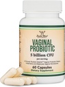 Vaginal Probiotics for Women - Four Probiotics Clinically Studied for Vaginal PH Balance, Vaginal Comfort, Odor Control, and Microbiome Balance (60 Capsules, 5 Billion CFU Por Serving) by Double Wood
