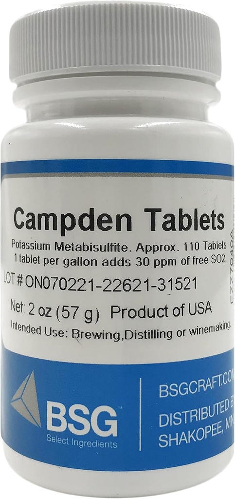 Tablets (Potasio Metabisulfite), 2oz
