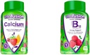 Vitafusion Calcio Chewable y Vitamina B12 Vitaminas Gummy, Frutas Flavored, Marca Gummy #1 de Estados Unidos, 50 Day Supply of Calcium, 70 Day Supply of B12