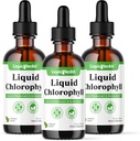 LIQUIDHEALTH Liquid Chlorophyll Drops - Deodorizador interno, Antioxidantes, Liver Detox, Immune Support, Relieve Bad Breath, Reduce Appetite, Collagen for Hair & Skin Health - Vegan, Non-GMO (3 Pack)