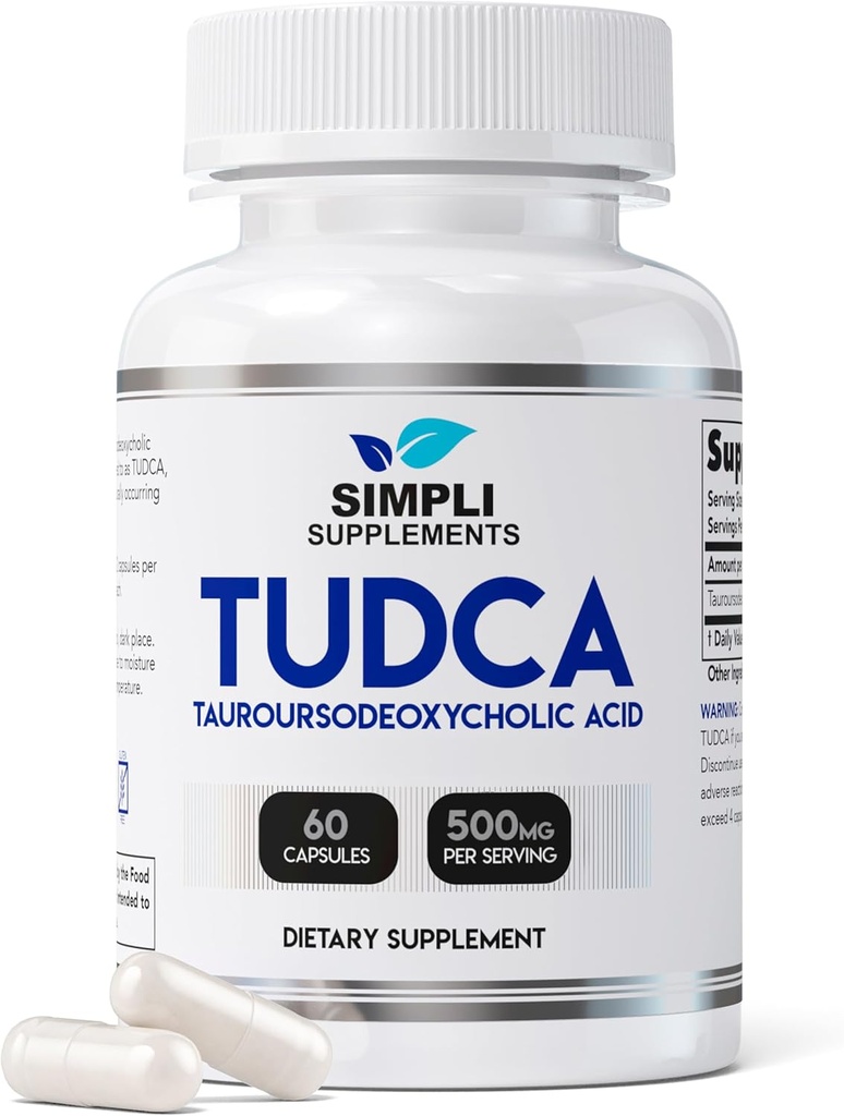TUDCA 500mg por Serving Silencio 60 Capsules (30 Day Supply) ← Ácido Tauroursodeoxicólico para su Vida útil Powerful Tudca Suplemento
