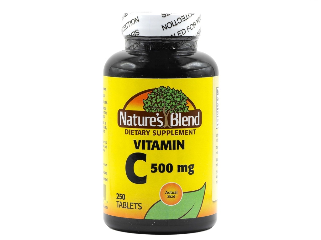 Vitamina C 500 mg 250 Tabletas de la Naturaleza Blend