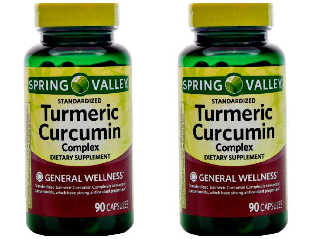 Curia de Turmeric Complejo de Turmeric Curcumin Suplemento dietético cápsulas, 500 mg, 90 cuentan, 2 pk