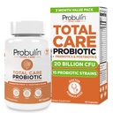 Probulina Total Care Probiotic Supplement, Daily Gut, Digestive, and Immune Health Probiotics Capsules for Men and Women, 20 Billion CFU, Vegan, 60 Conde Bottle