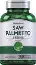 Piping Rock Saw Palmetto for Hombre and Women TEN 450 mg ANTE 250 Capsules  Herb Extract Supplement ← Serenoa Repens ANTE Non-GMO, Gluten Free