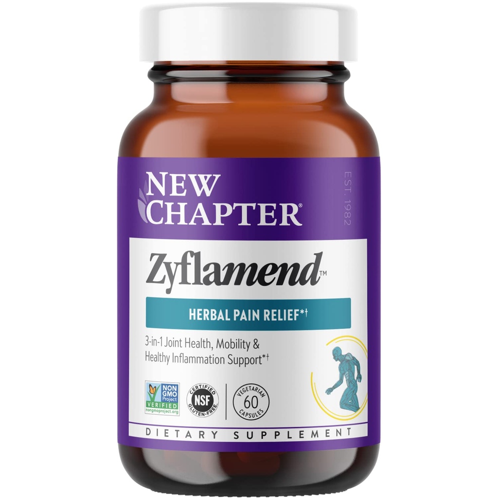 Nuevo capítulo ZyflamendTM Multi-Herbal Doin Reliever+ Suplemento Conjunto, 10-in-1 Superfood Blend con Ginger &amp; Turmeric para la respuesta saludable de la inflamación " Herbal Pain Relief+, 60 Condes