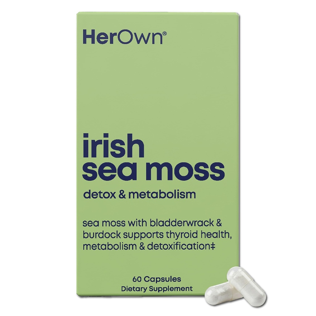 Su propio Mar Irlandés Moss Capsules, Burdock Root, Bladderwrack, Detox, Metabolismo, Immune Support, Skin Health, Natural Joint Support, Nutrient Rich Superfood High in Minerals, 60 Conde