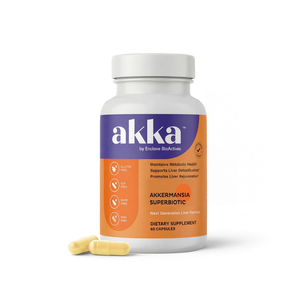 AKKA Premium Liver Cleanse Detox " Repair Superbiotic: Liver Detox, Regeneración, " Restoration Liver Support Supplement with Bioavailable Pasteurized Akkermansia TEN Vitality TEN Metabolism TEN Immunity