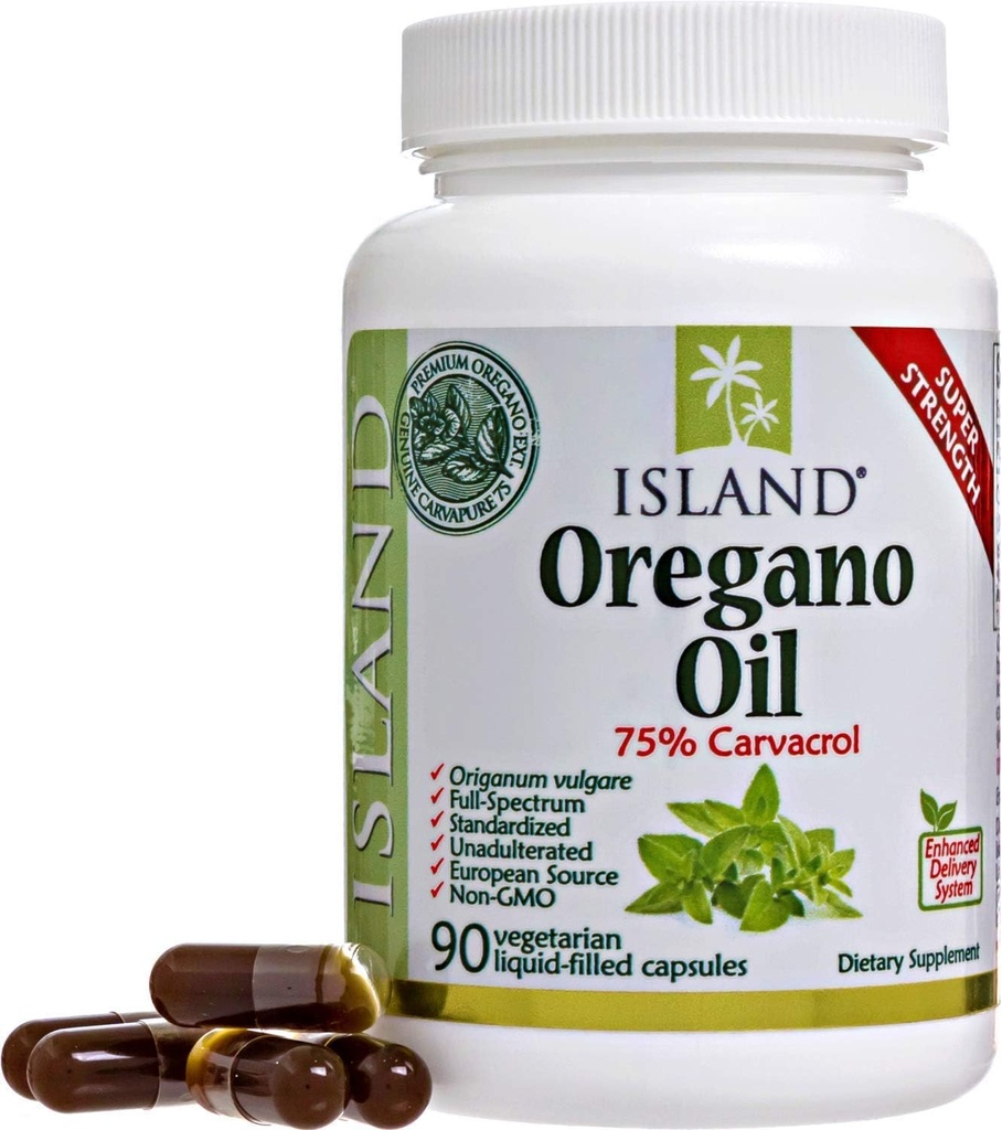 Oregano Oil Capsules, Ingredientes Ecológicos - Super-Strength, Grown in Spain, 90-ct Liquid-Filled - Aceite Orgánico de Capsules Oregano con Entrega Mejorada