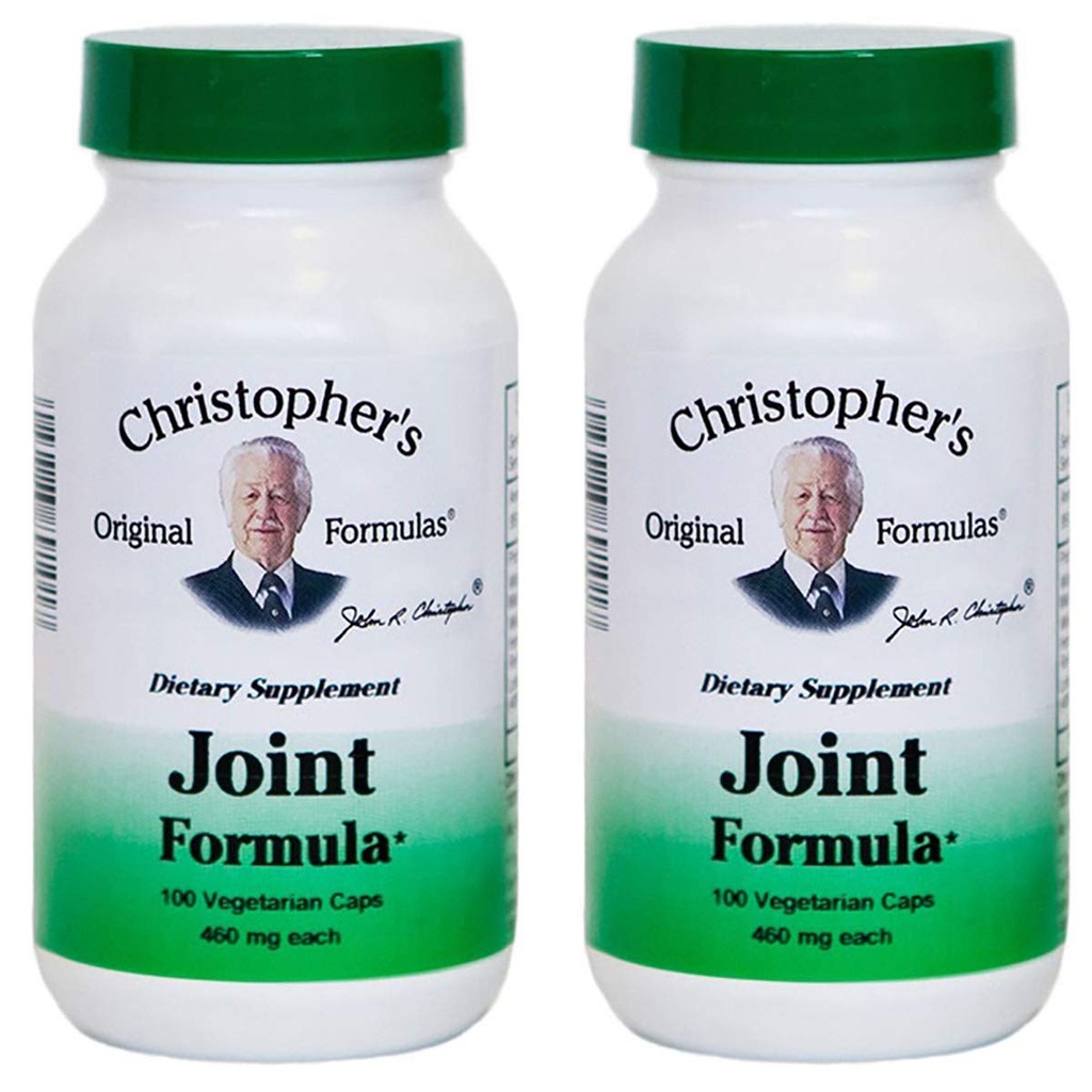 Fórmula conjunta de las Fórmulas Originales de Christopher – 100 cápsulas vegetarianas – Sinergista Herbal Blend para el soporte conjunto – Hecho en EE.UU. - Pack de 2