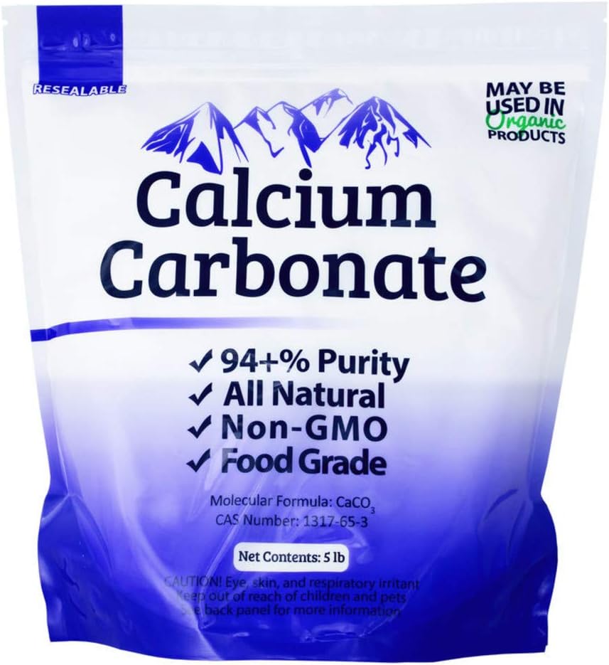10 lb Grado de alimentos 97+% Carbonato de calcio de la piedra caliza terrestre