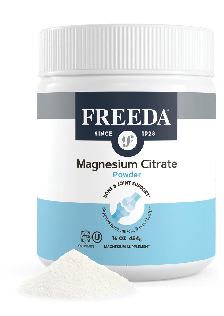 Polvo de citrato de magnesio - Pure Magnesium Powder Gratuito - Adulto &amp; Niños Citrato Suplemento de citrato de magnesio orgánico Bebida de citrato - Mag Citrate Suplementos minerales de magnesio - 16 oz