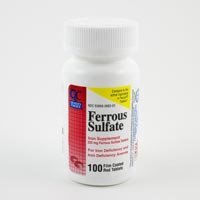 Paquete especial de 5 x Elección de calidad Ferrous SULFATE 325MG 100EA