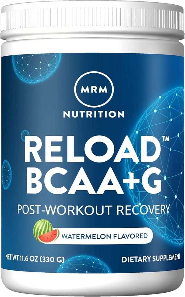 MRM Nutrition Reload BCAA+G Post-Workout Recuperación ¦ Watermelon Flavored TEN 9.6g Amino Acids TENIDO CON CarnoSyn® TENIDO Muscle Recovery TENIDO Keto Friendly ANTE 26 Servings