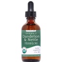 Herb Lore Orgánica de Dandelión &amp; Nettle Tincture - Leaf de Dandelión Líquido &amp; Stinginging Nettle Leaf Extract Drops (2 fl oz)