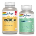 SOLARAY Betaine HCl con Pepsin y Super Digestaway - Digestive Health Bundle
