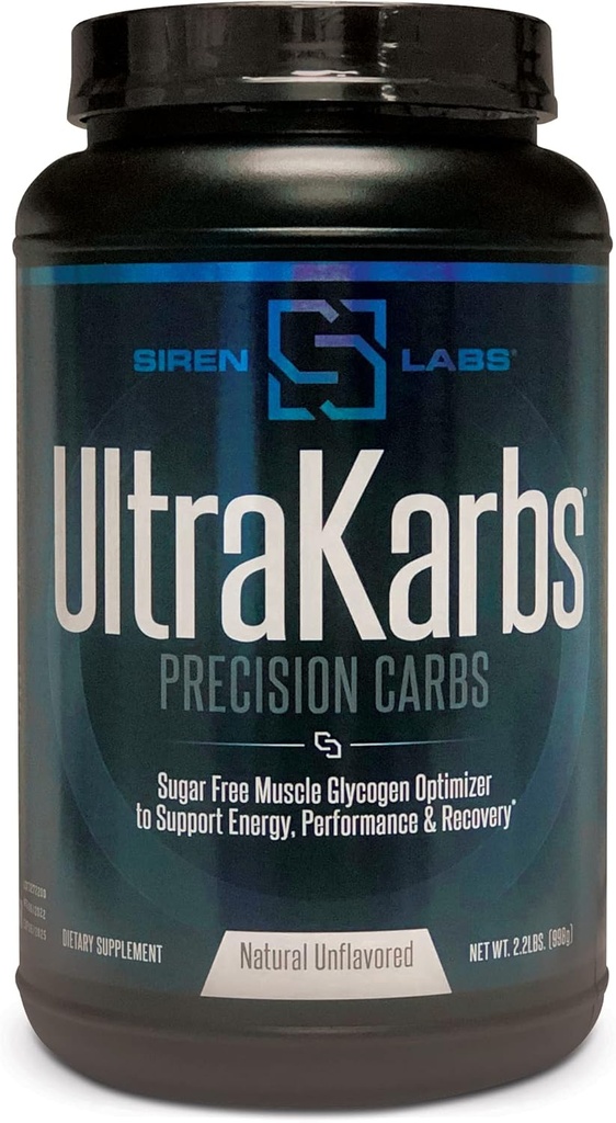 Siren Labs Ultra Karbs Mass Gainer Post Workout Muscle Builder Healthy Carb Cargando - Carbohydrate Blend with KarboLyn - Más Energía, Recuperación más rápida - Ganador de peso para hombres (40 Servimientos)