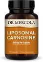 Dr. Mercola Liposomal Carnosina, 250mg Por Cápsula, 30 Serviciones (30 Cápsulas), Suplemento dietético, apoya la salud metabólica, no GMO