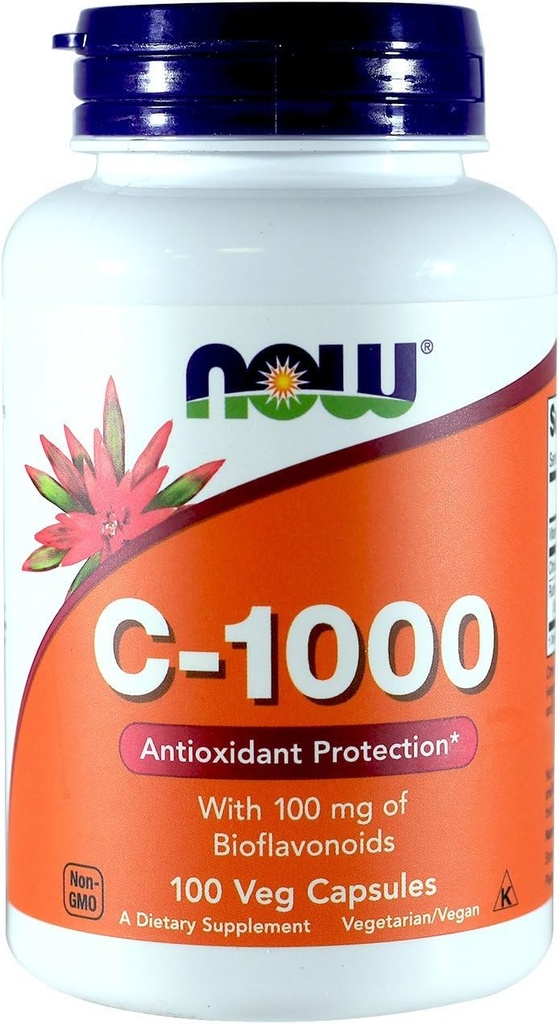 AHORA C-1000, con 100 mg de Bioflavonoides, 100 cápsulas (Pack of 2)