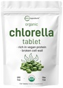 Clorella orgánica Tablets, 500mg Por Tablet, 720 Tabs (360 Grams), 4 Meses de suministro, Muro de células rotas, Rico en proteína vegana &amp; vitaminas, No Filler, No Additives " Non-GMO  durable Purre Green Algae Superfood