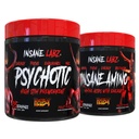 Insane Labz Hellboy Bundle, Psychotic Hellboy Pre Workout y Insane Amino BCAA, Aumentar Masa muscular, Fuerza, Enfoque y Tiempo de Recuperación, Fruit Punch