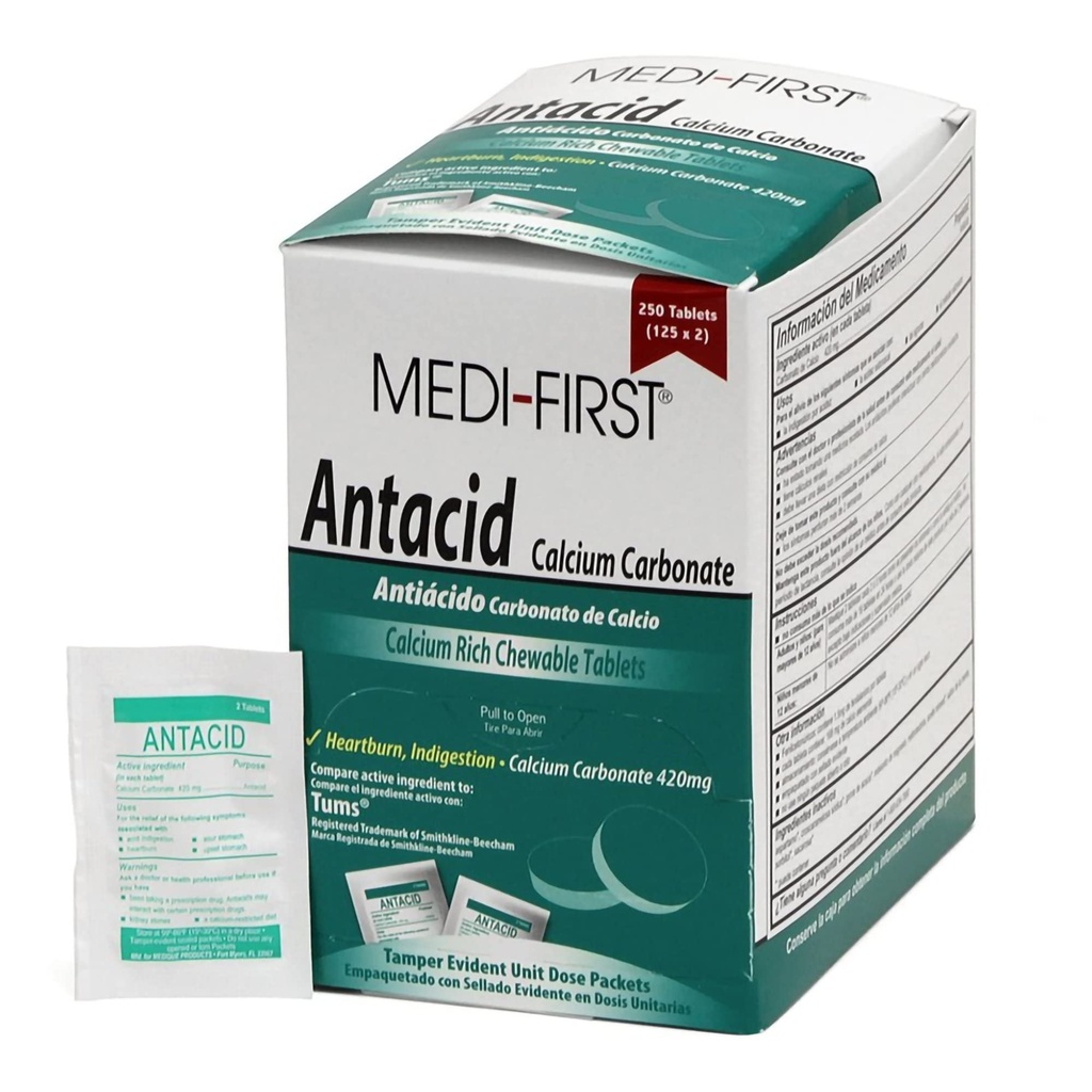 Medi-Primera Tabla de Antácidos, 250 Ct