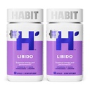 Habit Libido Suplemento 2 Pack (120 Capsules) - Nuevo Look, Natural Aphrodisiac Blend with Maca, Ashwagandha L-Arginine, Supports Energy and Performance, Vegan, Non-GMO