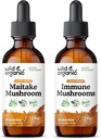 Wild &amp; Organic Maitake Mushroom Tincture 2 fl oz &amp; Immune Mushrooms Tincture 2 fl oz