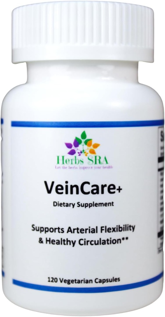 VeinCare Suplemento Herbal - Apoyo Natural para las Vísperas Saludables - Rutina, Castaña de Caballo, semillas de uva, Bilberry, Nattokinase - Promueve Función de Veinte Optimal