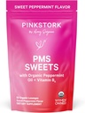 Pink Stork Organic PMS Support Sweets for Teens and Women - Simple & Natural Ingredients Vitamin B6 y Peppermint - Periodo, Digestión, Bloating, Mood Swings - 30 gotas