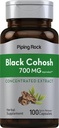Piping Rock Negro Cohosh Root Extracto Suplemento TEN 700 mg TENIDO 100 cápsulas Silencio para Mujeres y Hombres TENIDO Fórmula concentrada No GMO, Gluten Free