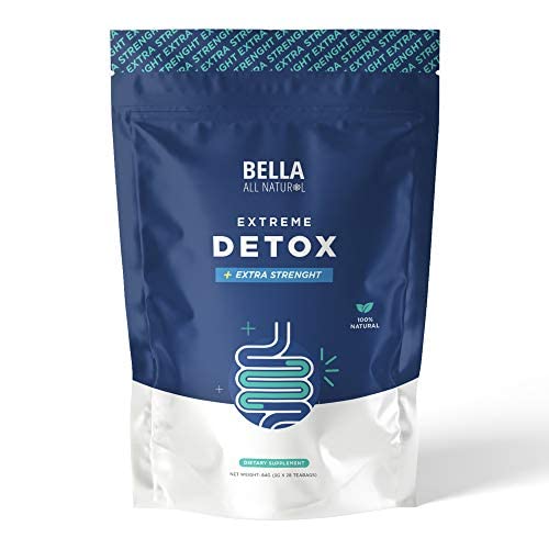 Bella All Natural Extreme Detox Tea - 30 Tea Bags for Daily Use with Natural Herbs, 3.17 Ounce