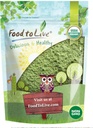 Comida para Vivir Pólvora Orgánica, 1 Pound — Non-GMO, Whole-Leaf, Raw, No-Irradiated, Pura, Superfood Vegan, Bulk, Great para Juice, Rich in Fiber, Chlorophyll, Fatty Acids and Minerals