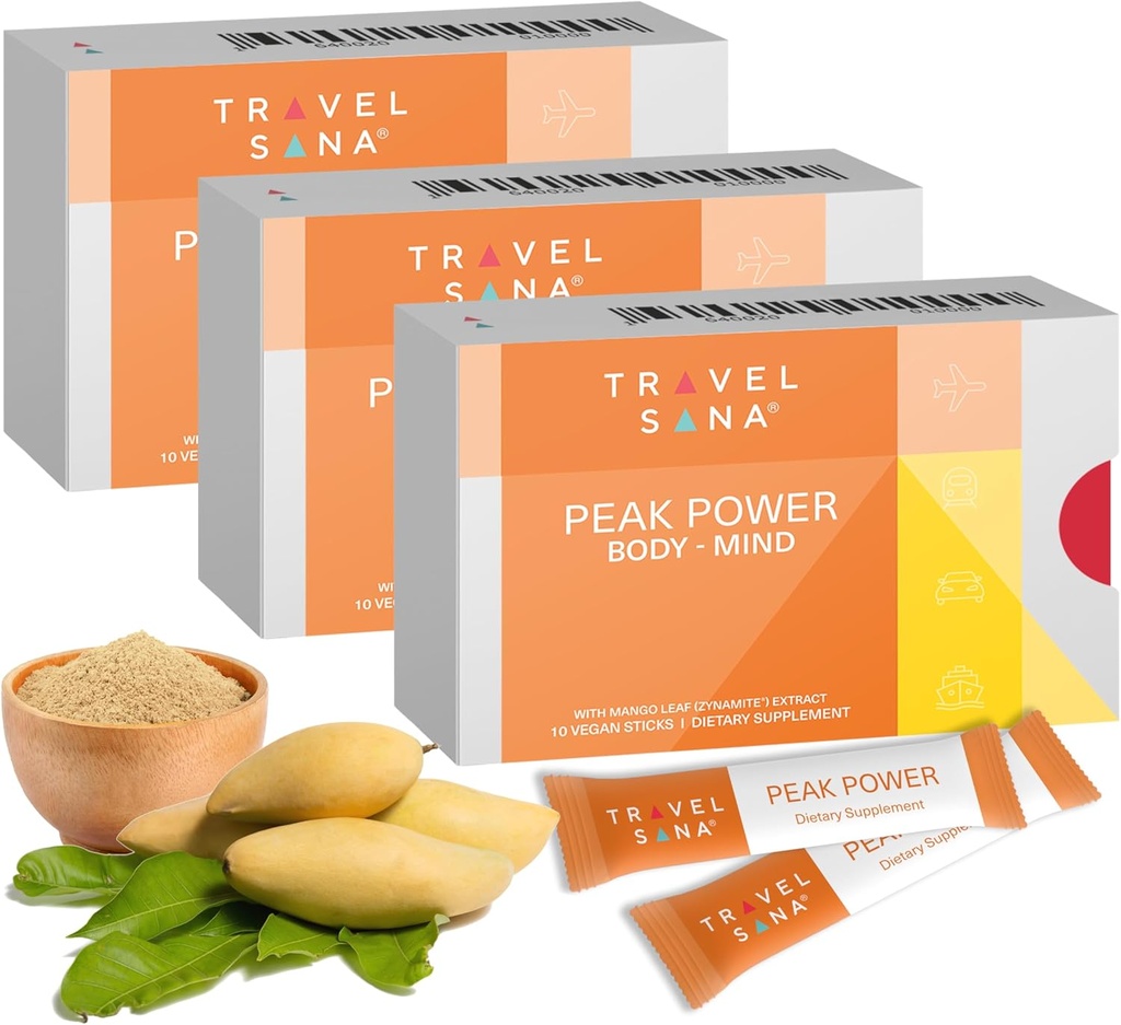 Performance Enhancer |Boosts Energy, Focus & Cognitive Function |Caffeine-Free |Supports Mental Clarity & Well-Being |Mango Leaf Extract (Zynamite) |Fast-Acting |10 Sticks (Pack of 3)