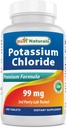 Mejores Naturales Potasio Chloride Suplemento 99mg 400 Tabletas - 3er Lab Party Tested