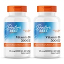 Mejor médico, (2 Pack) Vitamina D3, 125 mcg (5000 UI), 360 Softgels