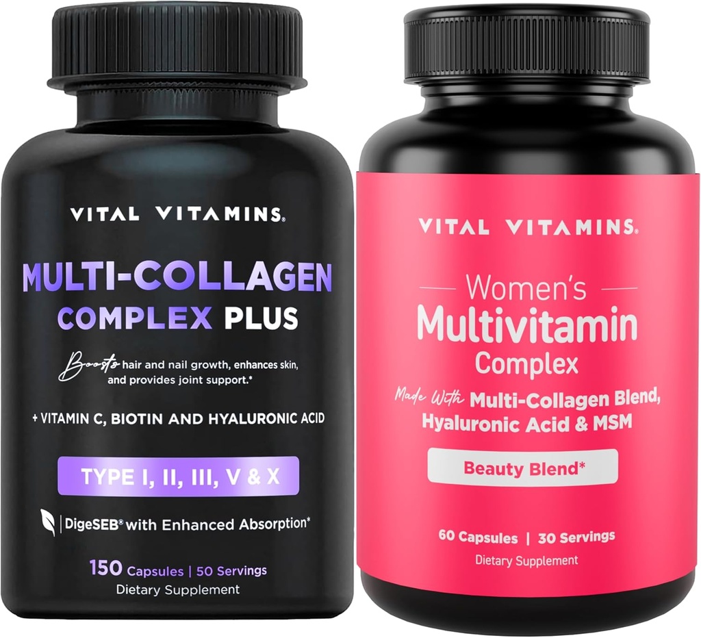 Complejo Multicolagen Vitaminas Vitales + Complejo Multivitamina de Mujeres