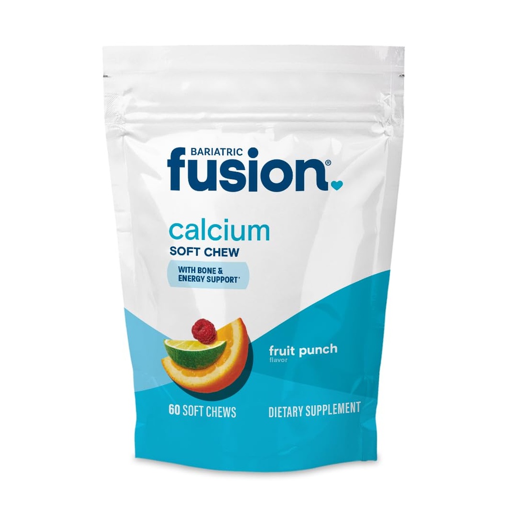 Bariatric Fusion Bariatric Calcium Supplement Chews ← Calcium Citrate con Vitamina D3 Bariatric Vitamina ¦ Sugar Free Chewable ¦500mg ← Fruit Punch
