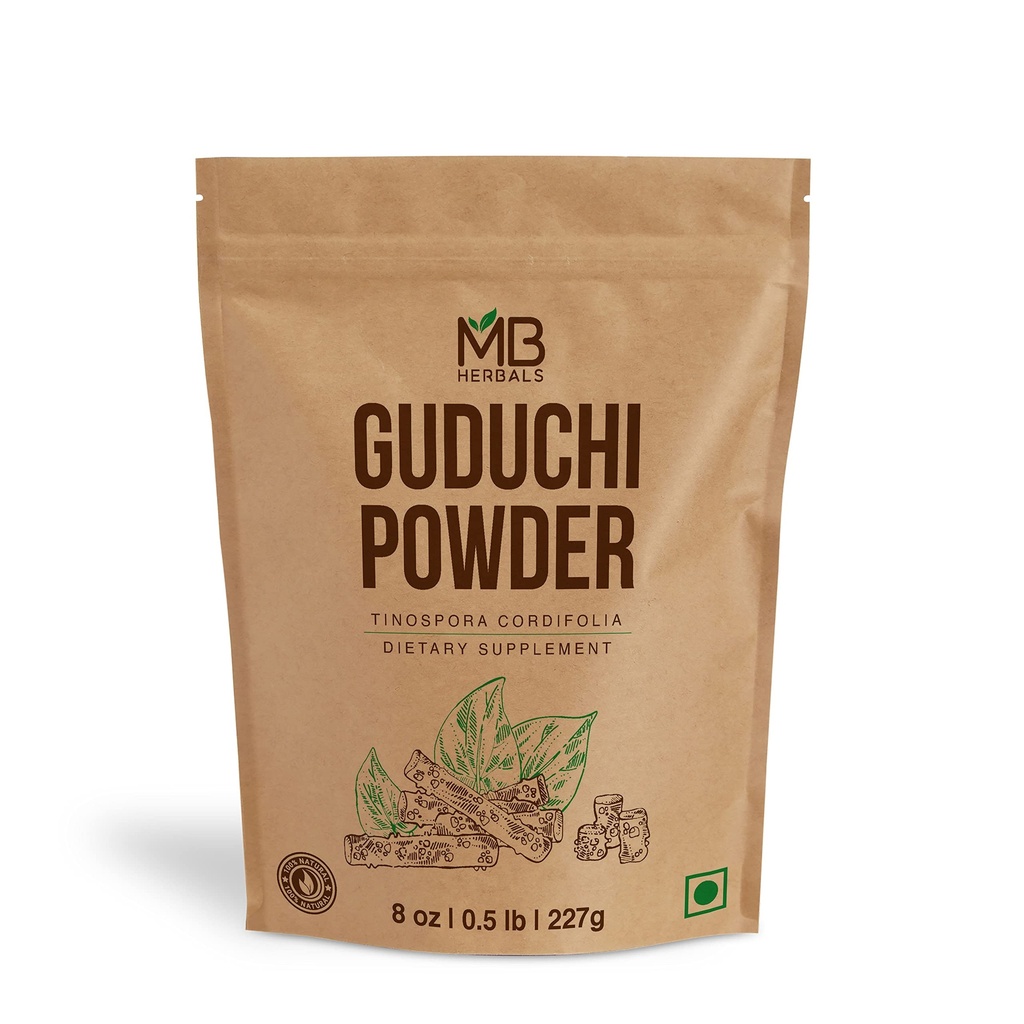 MB Herbals Guduchi Powder 8 oz / 0.5 LB (227 Gram) Silencio Artesanía Guduchi Powder ← Neem-Giloy Silencio Procesado de las plantas de tinospora cordifolia cultivadas en árboles neem